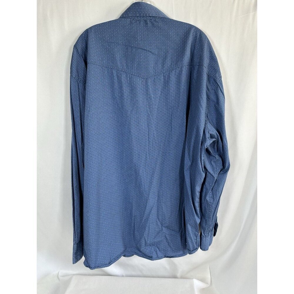 Rafter-C ProFlex45 Western Long Sleeve Pearl Snap - 2XL Blue Cross/X Design - Picture 2 of 12